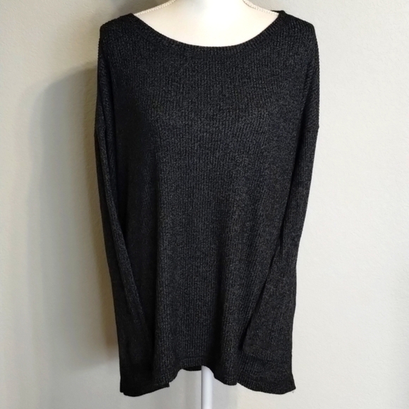 Soft Surrounding Black/Grey Lightweight Sweater Long sleeve Size Large - Picture 1 of 11